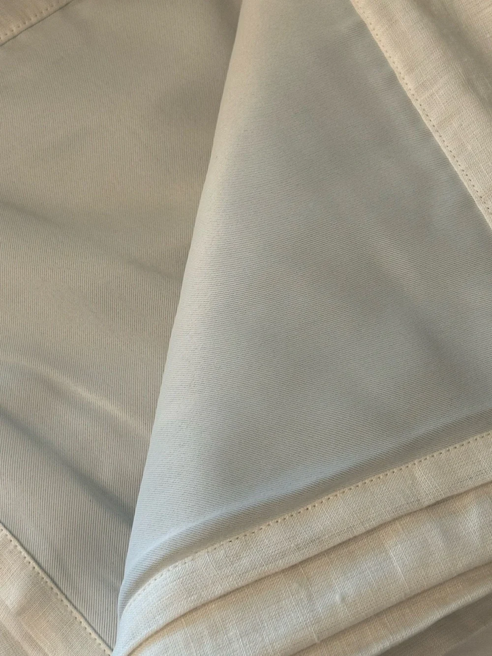 Quince European Linen True Blackout Single Curtain Panel Ivory 48”x108”
